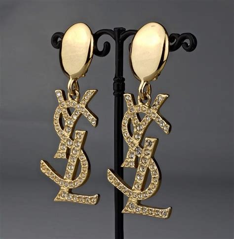 ysl logo earrings uk|YSL earrings dangle.